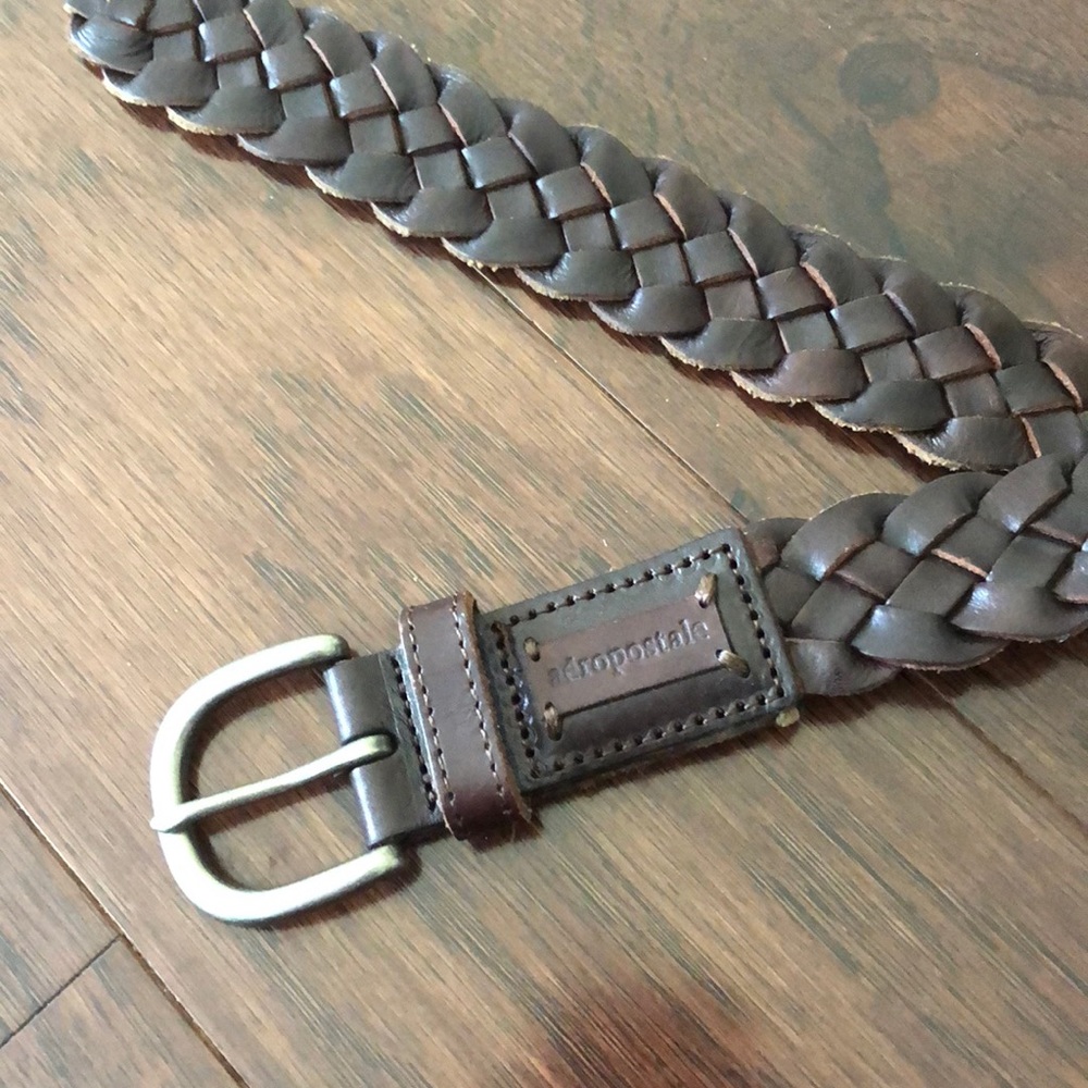 Aeropastle brown braided belt